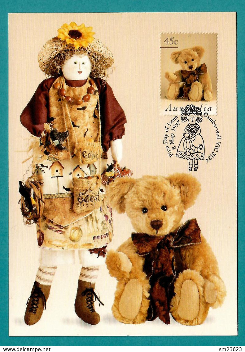 Australien 1997 Mi.Nr. 1640 , "Bentley " - Dolls And Bears  -  Maximum Card - First Day 8 May 1997 - Dolls