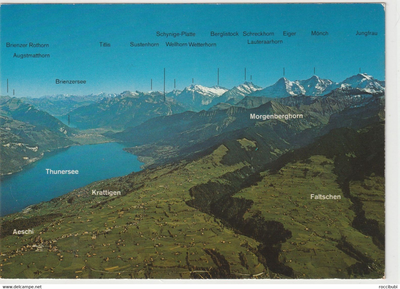 Thunersee, Krattigen, Aeschi Von Niesen Aus Gesehen, Schweiz - Aeschi Bei Spiez