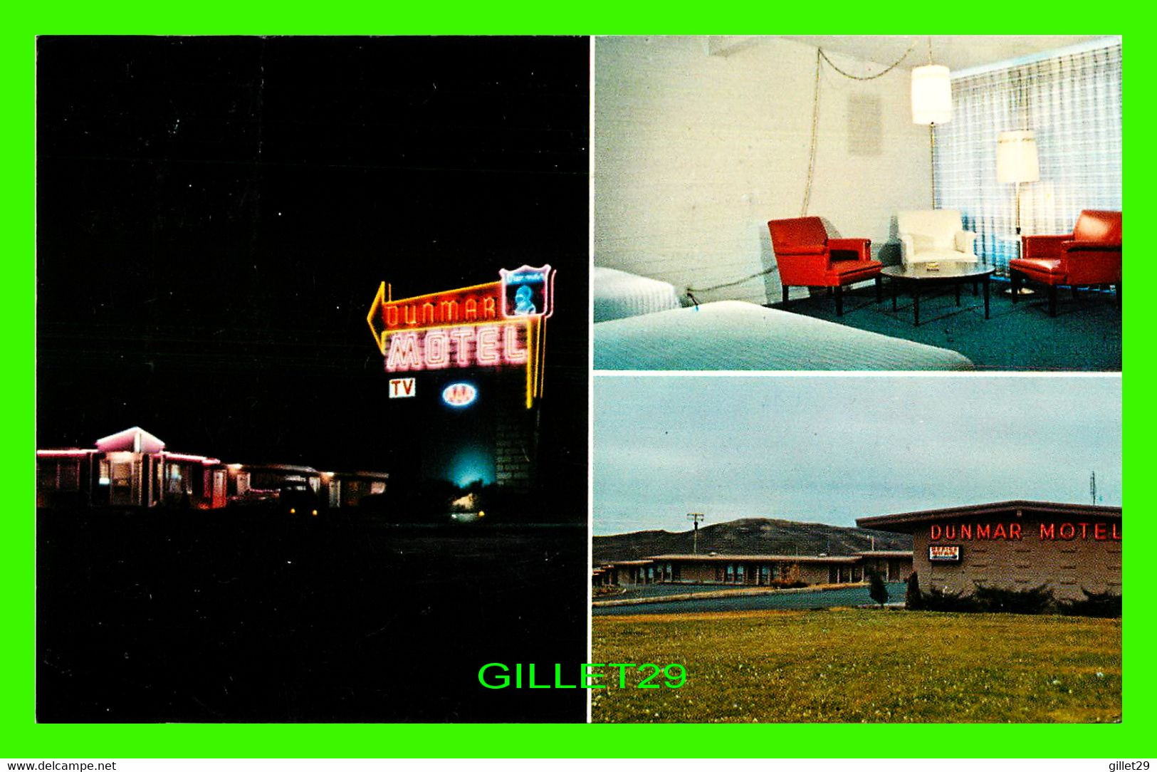 EVANSTON, WY - DUMAR MOTEL - 3 MULTIVUES - TRAVEL IN 1967 - BILL HALLEY COLOR PROD. - - Evanston