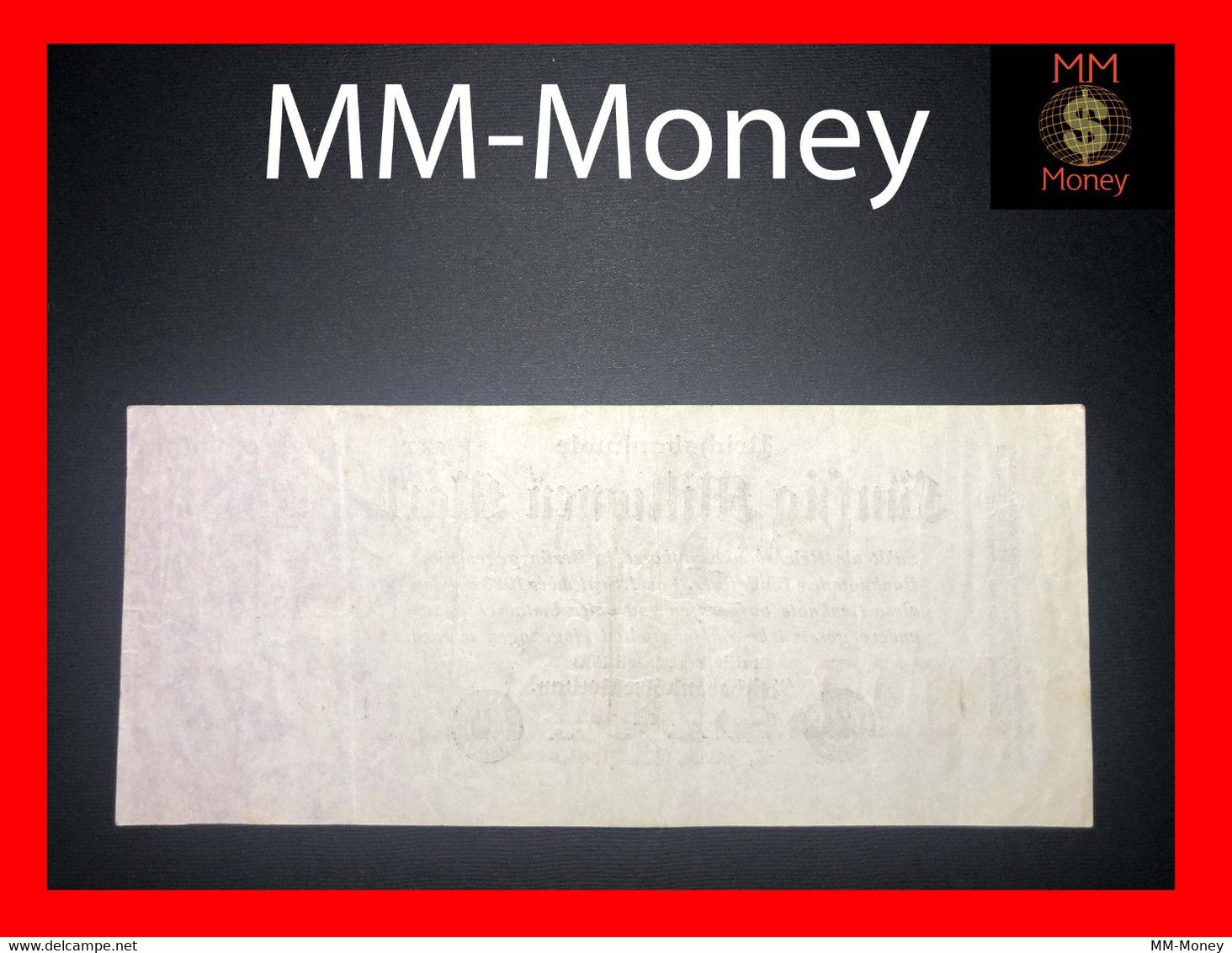GERMANY  Reichsbank   50 Millionen Mark  25.7.1923   P. 98   "8 Digit Serial"   VF+ - 50 Millionen Mark