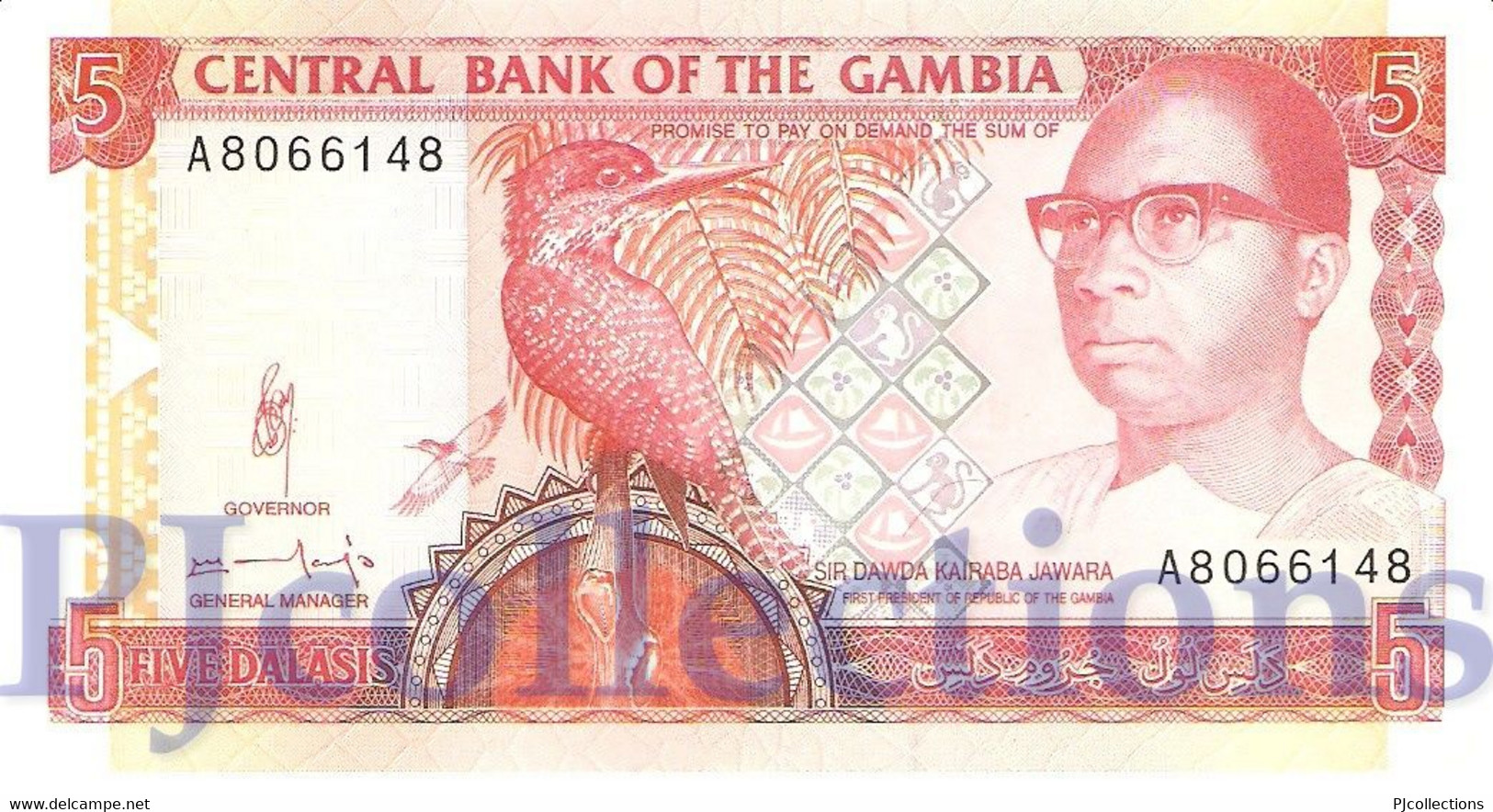 GAMBIA 5 DALASIS 1991/95 PICK 12b UNC - Gambie