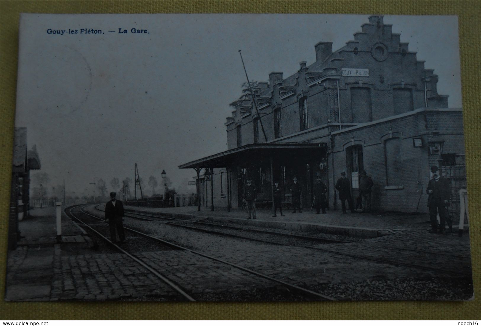 CPA 1912 Gouy-lez-Piéton, Courcelles - La Gare - Courcelles