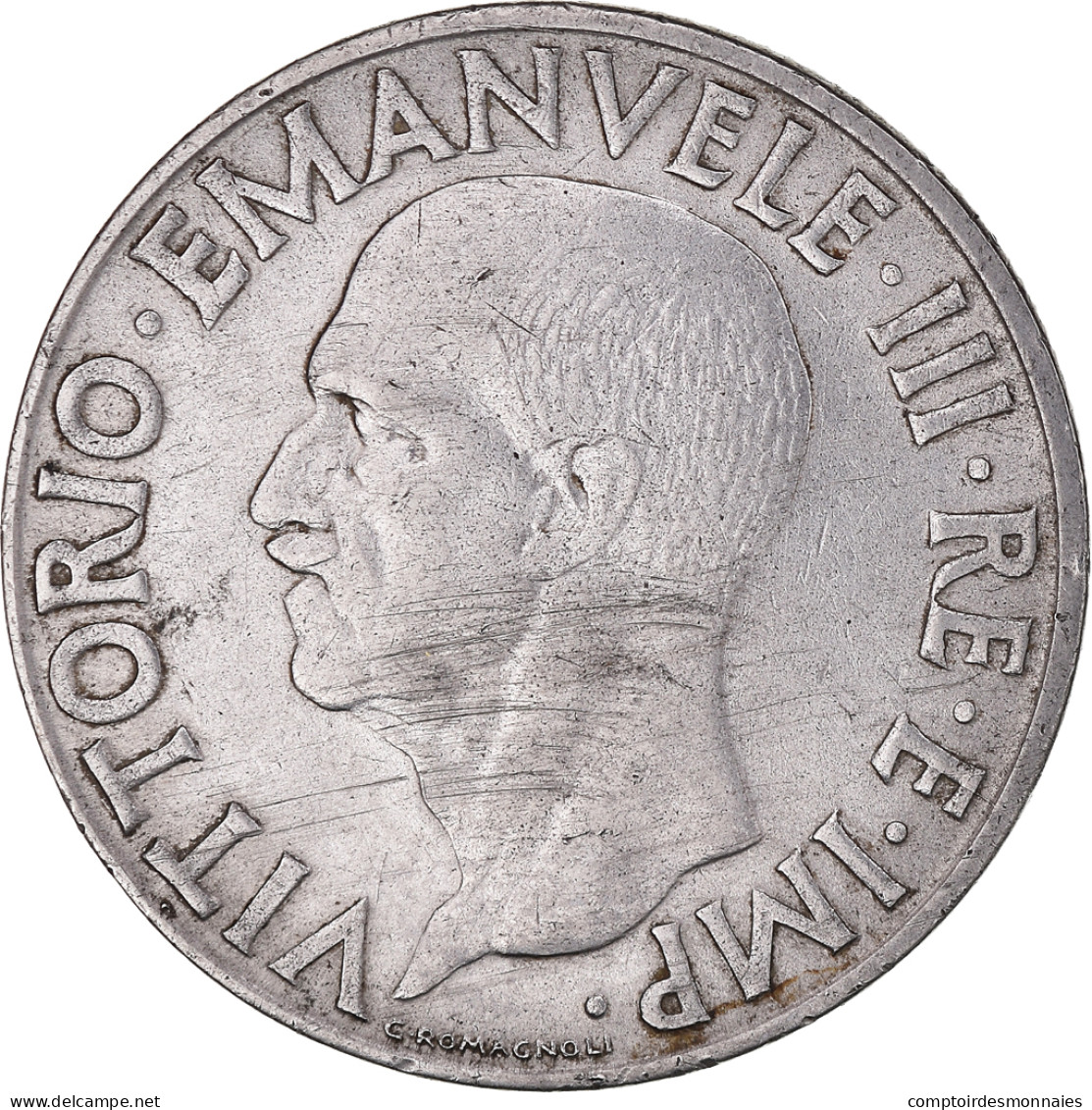 Monnaie, Italie, Lira, 1939, Rome, TB, Acmonital (austénitique), KM:77a - 1 Lira