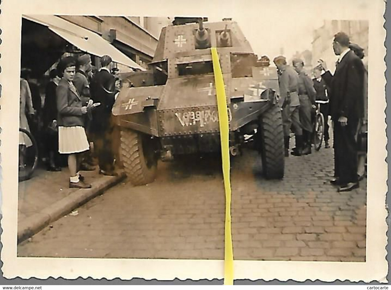 MIL 202 WK2 WW2 FRANCE ENGIN BLINDE FRANCAIS PANHARD AMD RENOMME PAR LA WEHRMACHT 1940 /1944 - Oorlog, Militair