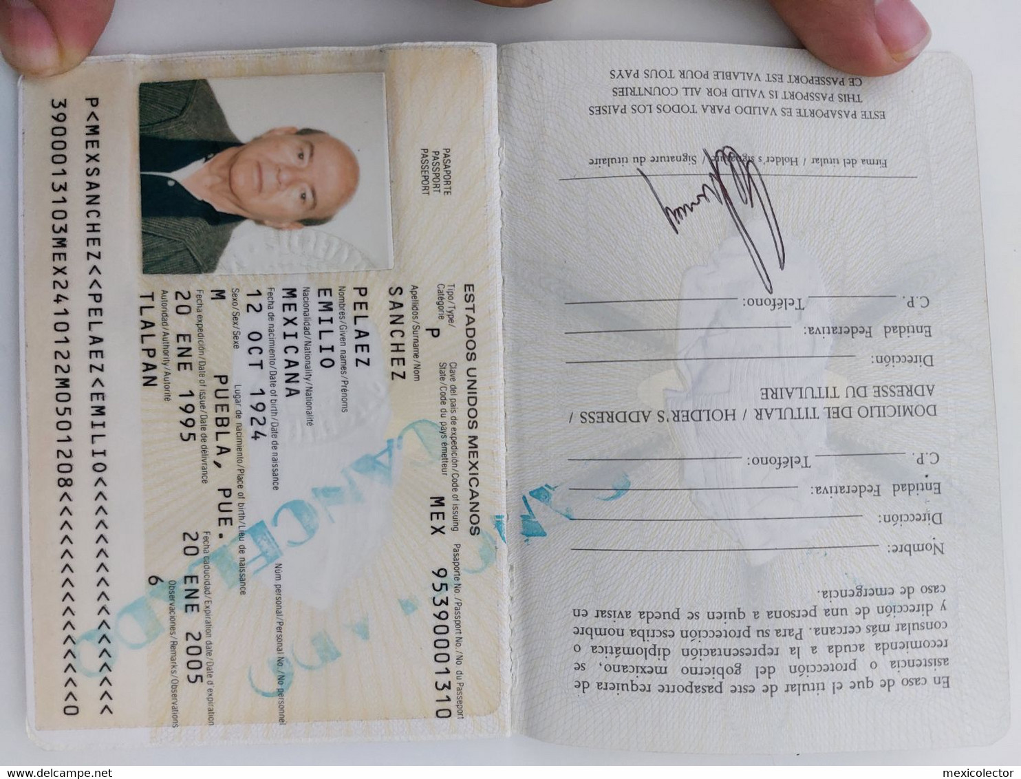 MEXICO - 1995 - PASSPORT - SEE SCANS - Documents Historiques