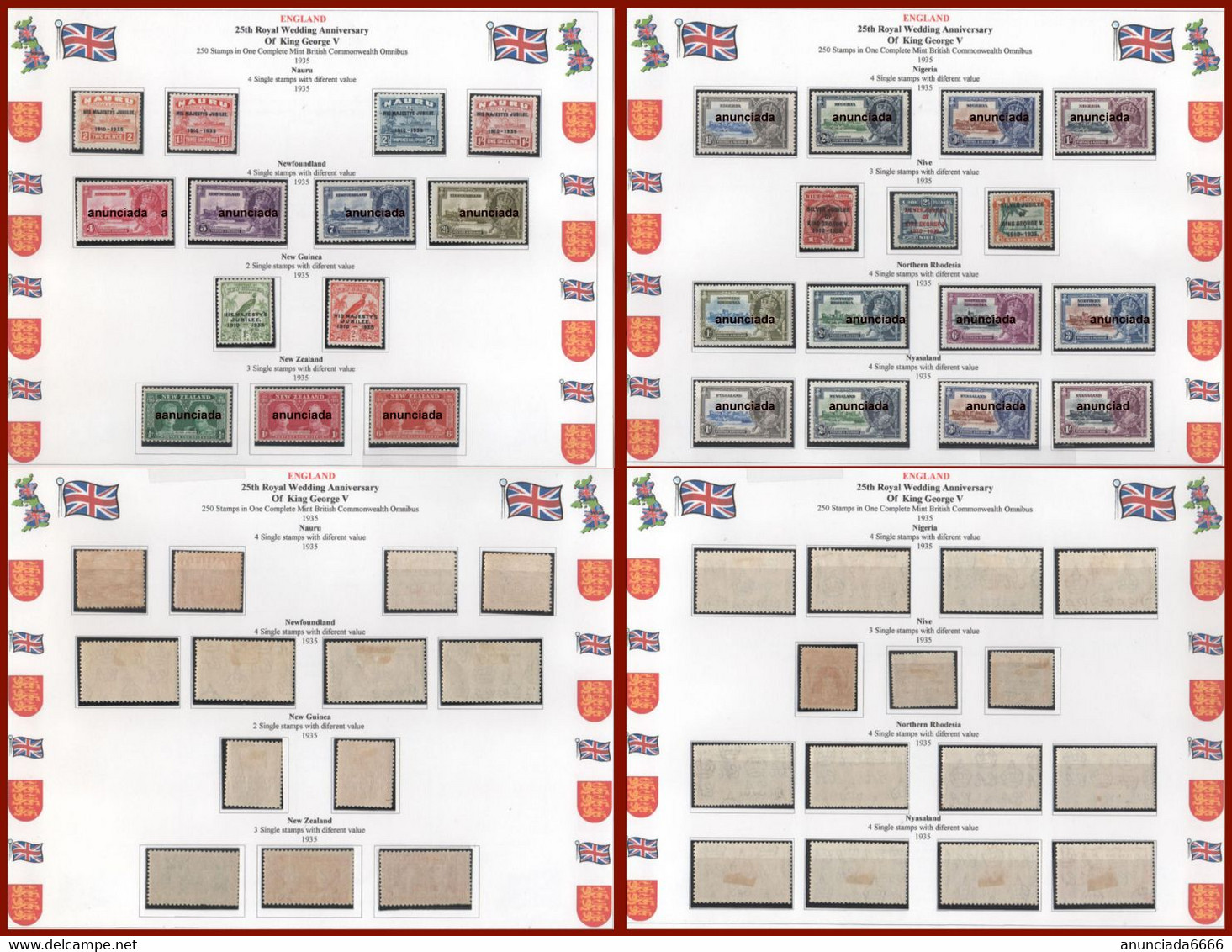 Great Britain 1935  Omnibus  KGV Complete Set, 250 Stamps mint