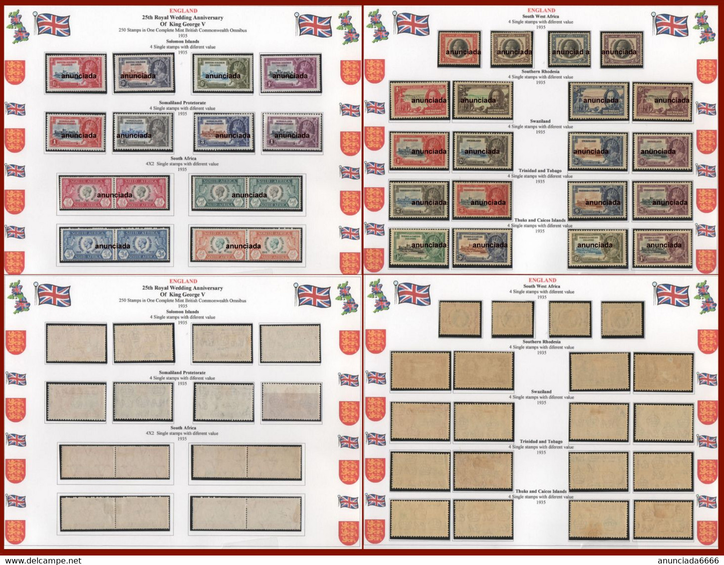 Great Britain 1935  Omnibus  KGV Complete Set, 250 Stamps mint