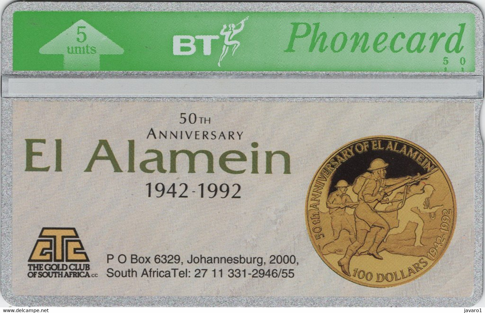 ENGLAND : BTO011 5u EL ALAMEIN $100 Coin ( Batch: 232C..) MINT - BT Allgemeine