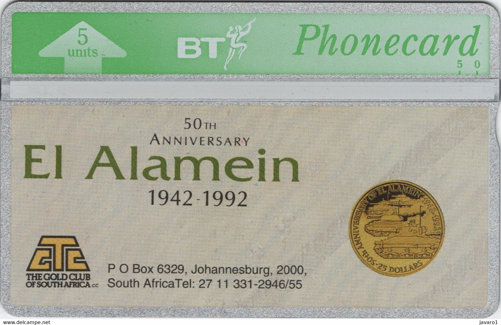 ENGLAND : BTO009 5u EL ALAMEIN $25 Coin ( Batch: 371E..) MINT - BT Emissions Générales