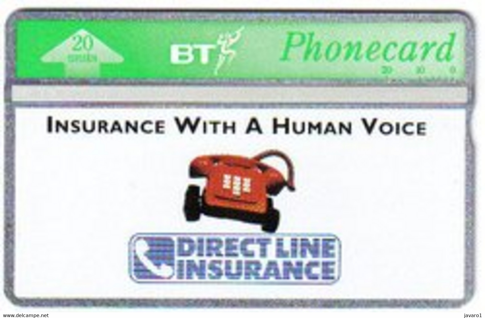 ENGLAND : BTP169 20u Insurance With A Human Voice (rev.1) ( Batch: 343K41278) MINT - BT Emissioni Generali