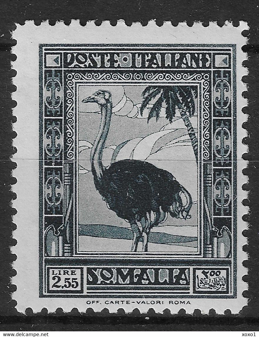 Somalia Italian 1932 MiNr. 188 A  Italienisch-Somaliland Animals Birds Blue-necked Ostrich 1v  MVLH ** 60,00 € - Autruches