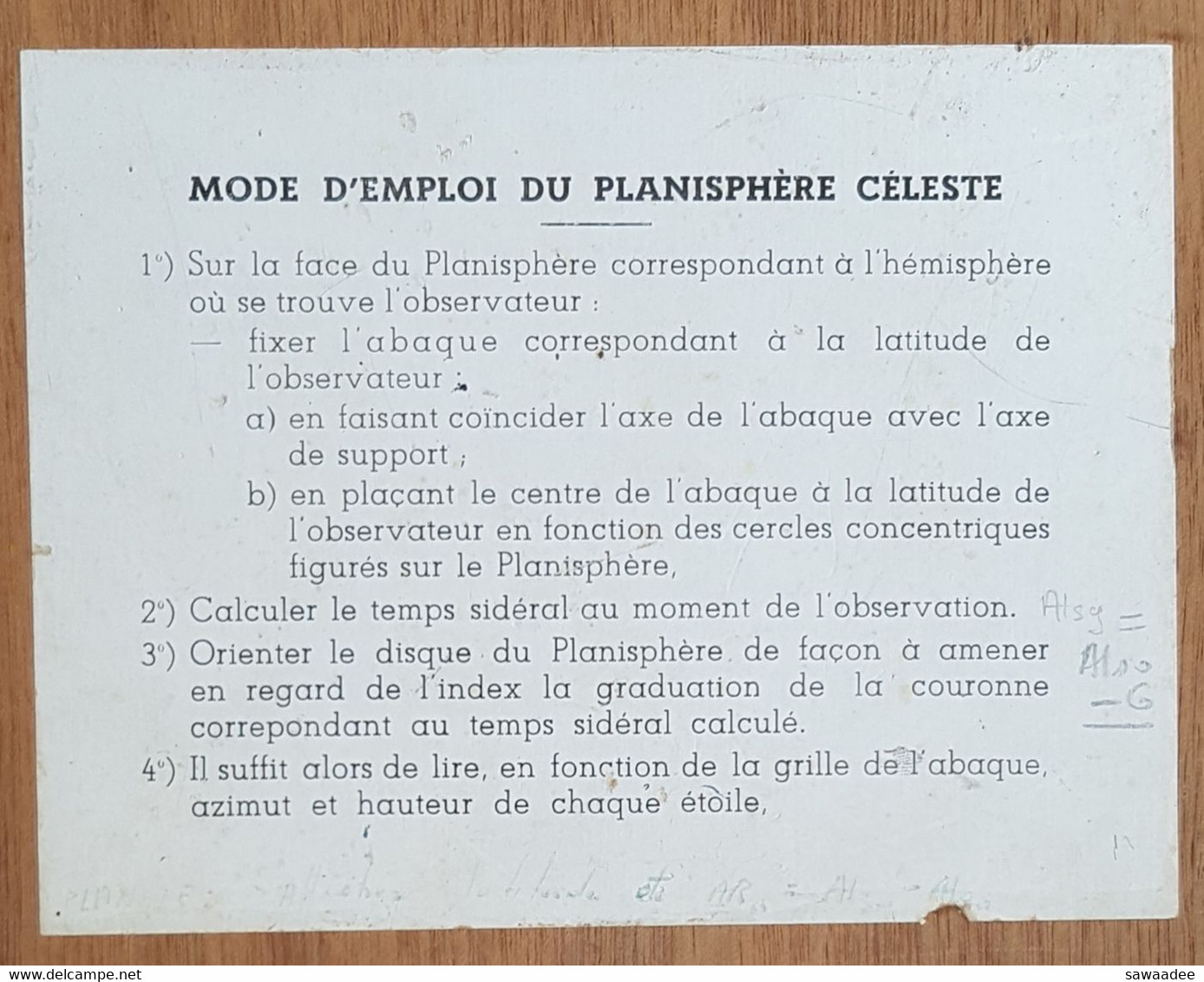 PLANISPHERE CELESTE - APPAREIL DE MESURE - NAVIGATION - SERVICE HYDROGRAPHIQUE DE LA MARINE - BOITE ET ABAQUES - 1950/60 - Autres Appareils