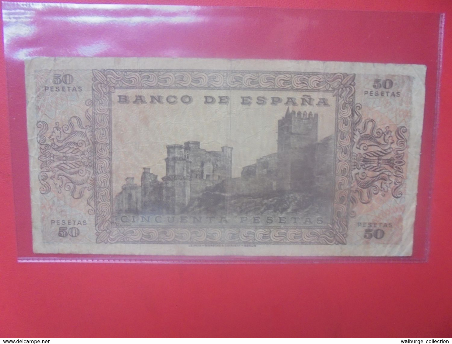 ESPAGNE 50 PESETAS 1938 Circuler (L.5) - 50 Pesetas