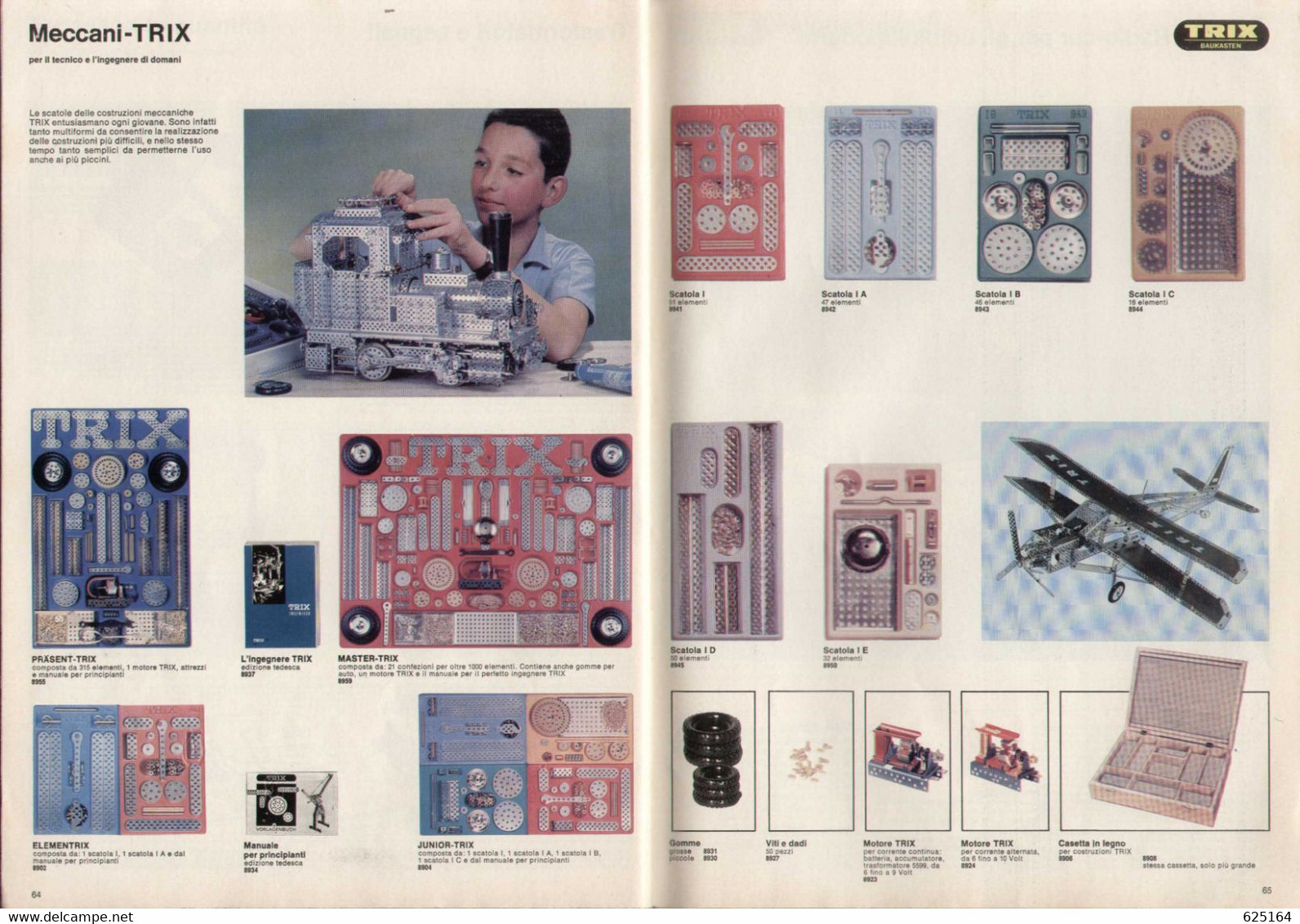 catalogue TRIX 1968 TRIX EXPRESS - MINITRIX - COSTRUZIONI + Preis LIT - en italien