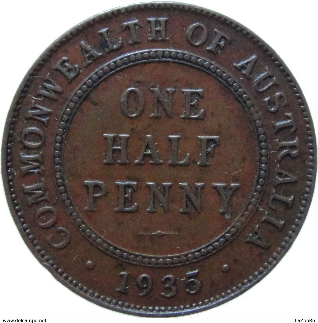 LaZooRo: Australia 1/2 Penny 1935 XF - ½ Penny