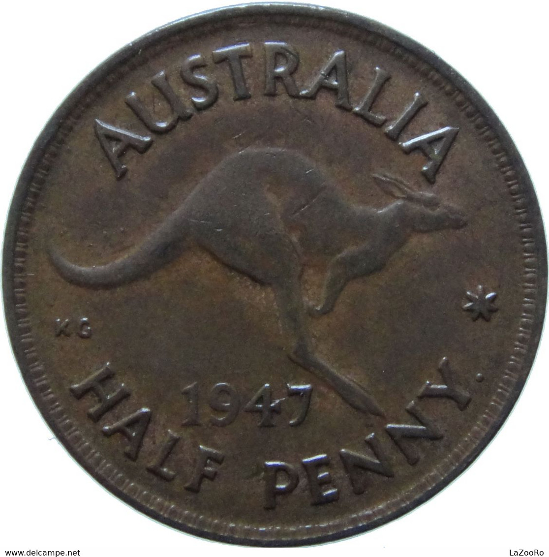 LaZooRo: Australia 1/2 Penny 1947 XF - ½ Penny