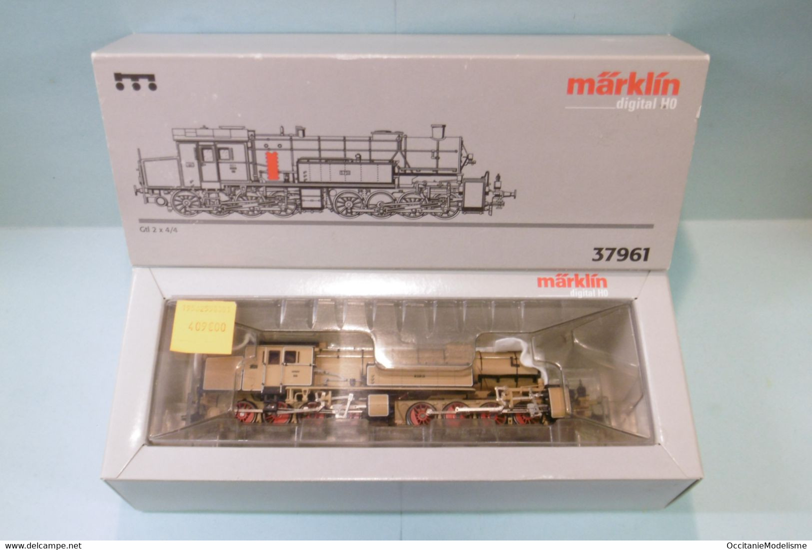 Märklin 3 rails - Locomotive vapeur  Mallet Gtl 2 x 4/4 5751 ocre Digital réf. 37961 BO HO 1/87