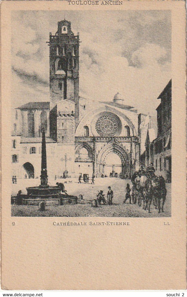 ZY 44-(31) CATHEDRALE SAINT ETIENNE - TOULOUSE ANCIEN - 2 SCANS - Toulouse