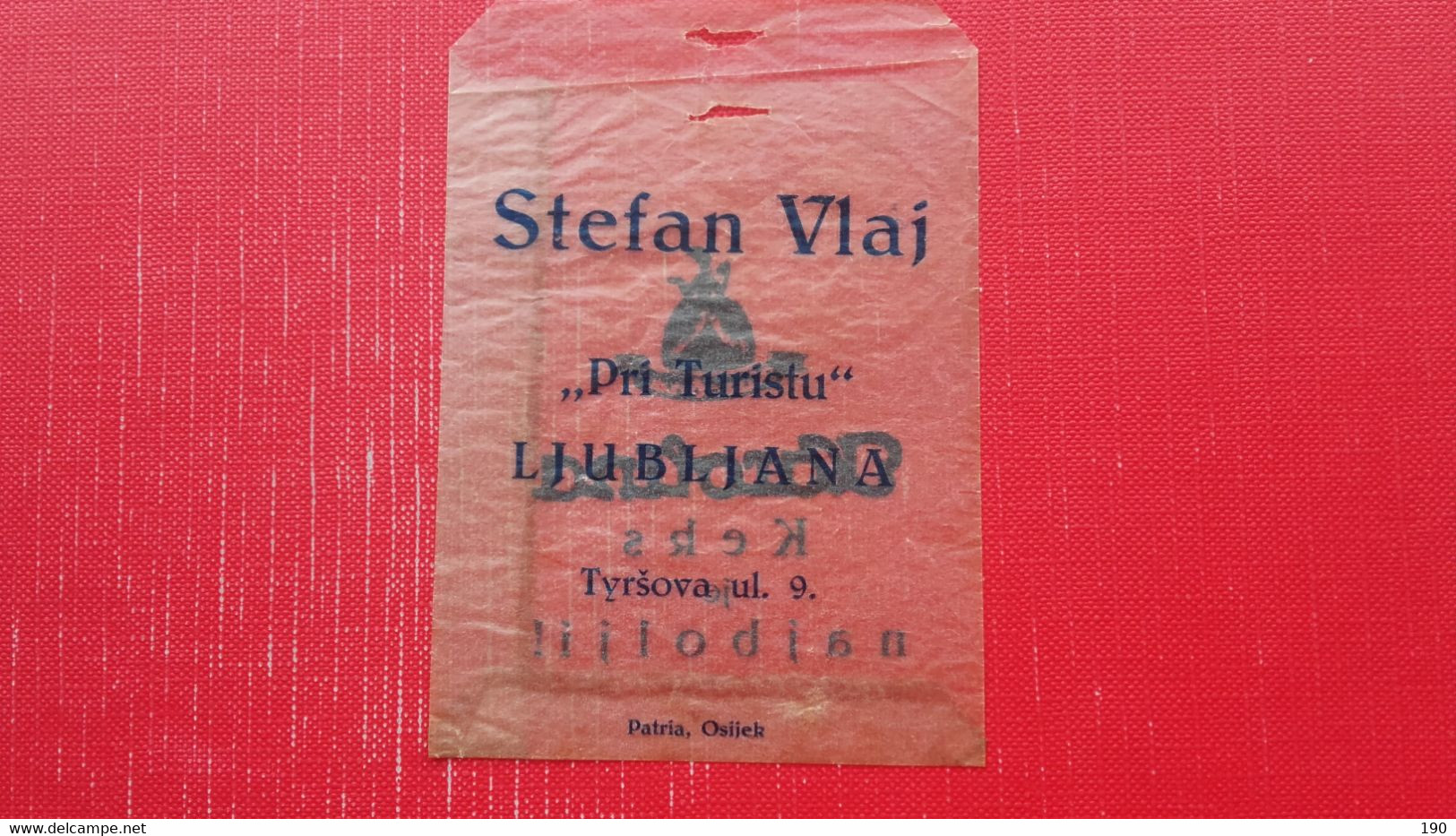 Paper Bag,Patrija Osijek.Karolina Keks.Ljubljana.Stefan Vlaj.Pri Turistu. - Material Und Zubehör