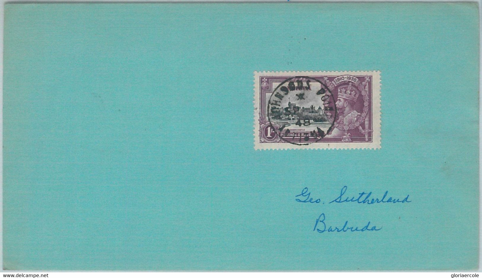 74793 - ANTIGUA - POSTAL HISTORY - COVER From JOHNSON'S POINT  1948 - Otros & Sin Clasificación