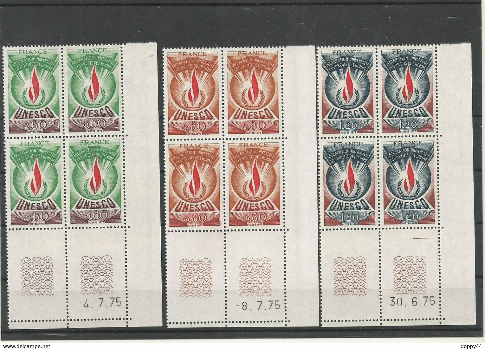 FRANCE SERIE SERVICE N° 43/44/45 NEUVE SUPERBE COTE 37.50 EUROS.en Coins Datés - Dienstmarken