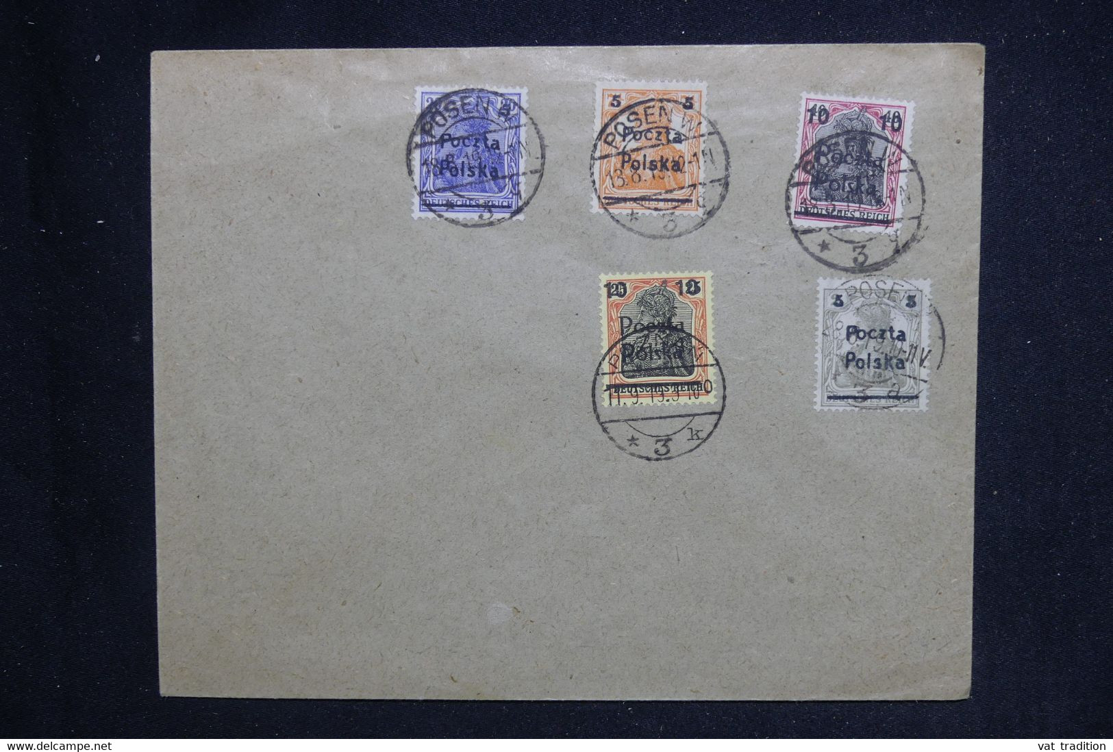 POLOGNE - Affranchissement Surchargés ( De Poznam ) En 1919 Sur Enveloppe Non Circulé - L 124140 - Lettres & Documents