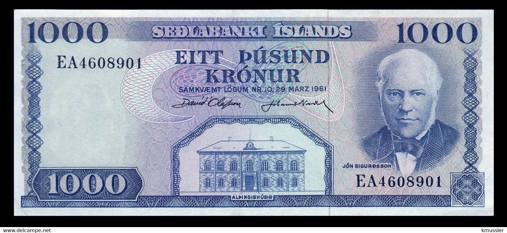 # # # Banknote Island (Iceland) 1.000 Kronur 1961 UNC # # # - Iceland
