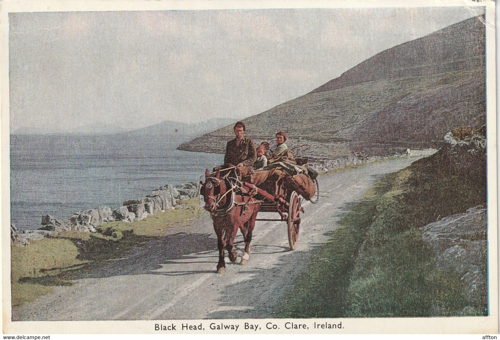 Galway Bay Co Clare Ireland Old Postcard - Clare