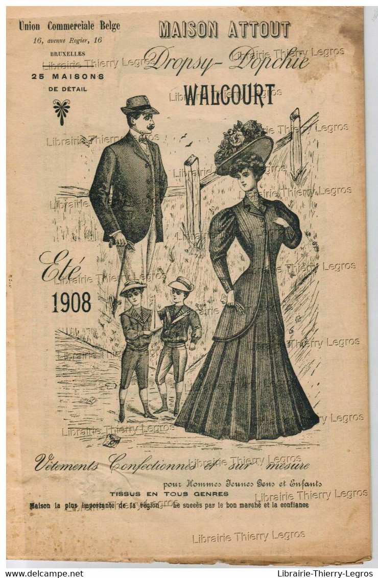 Walcourt Catalogue De Vêtements 1908 De La Maison Attout Dress Mode Confection Robe Lingerie  Bonetterie - 1900 – 1949