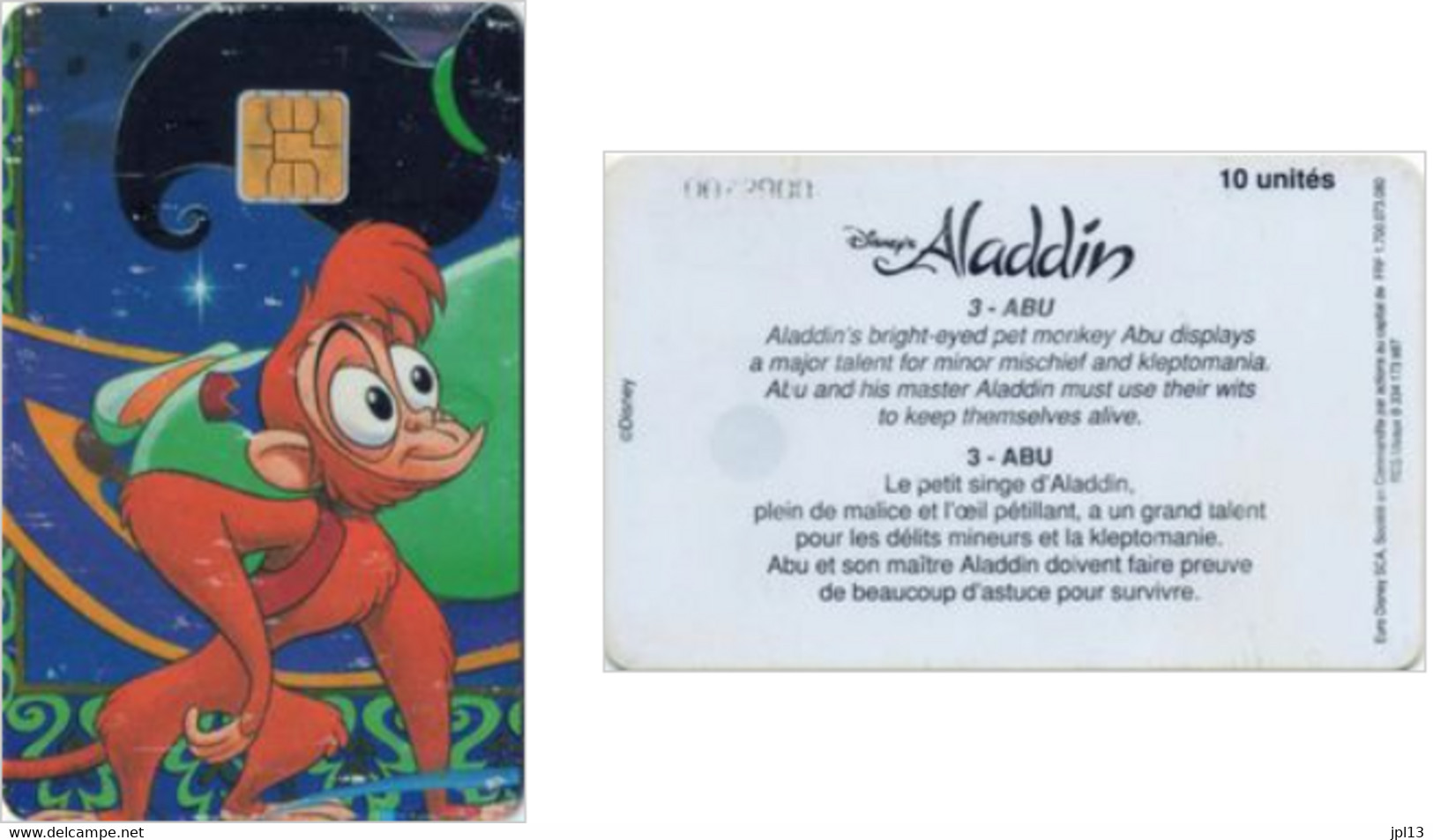 Carte Jeu - France - Disney - Abu - Pasaportes Disney