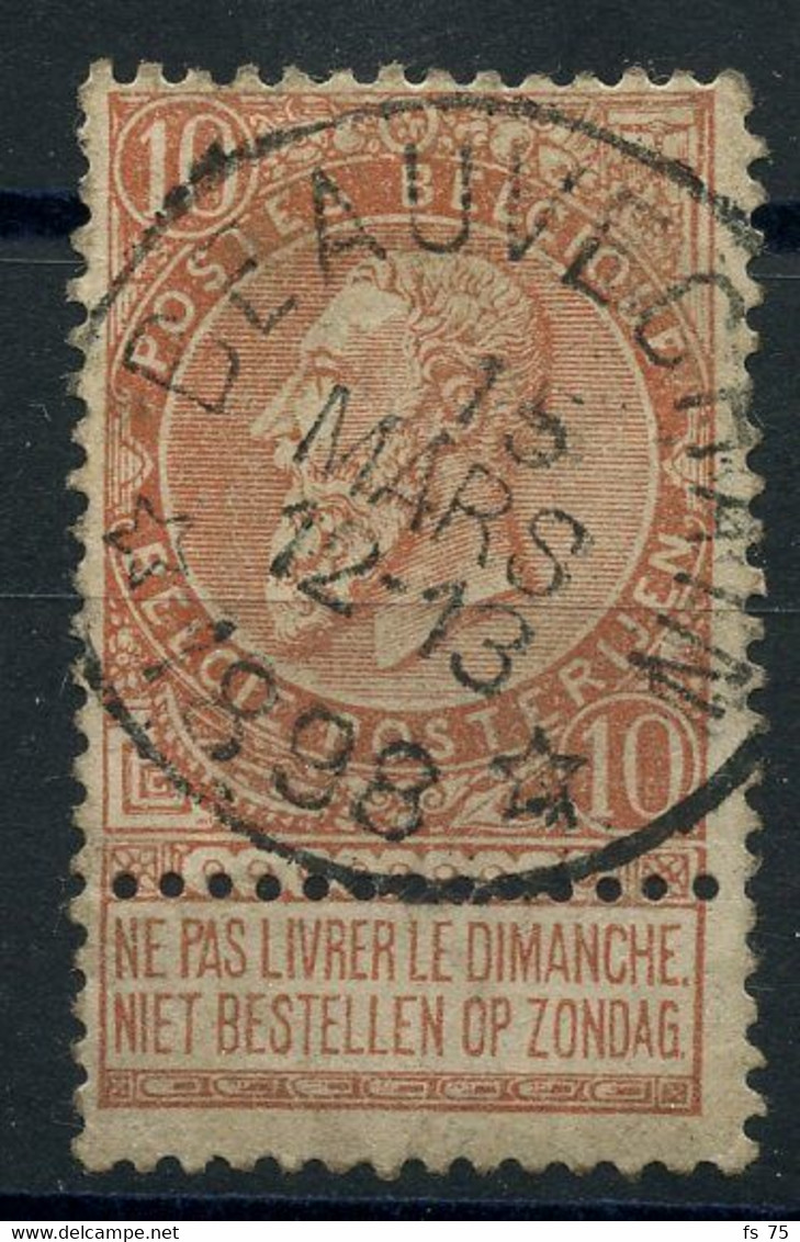 BELGIQUE - COB 57 - 10C ROUGE BRUN RELAIS A ETOILES BEAUVECHAIN - 1893-1900 Schmaler Bart