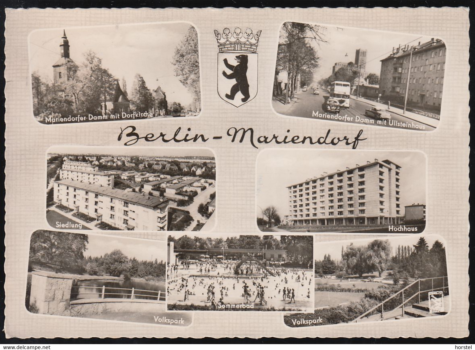 D-12109 Berlin - Mariendorf - Alte Ansichten - Mariendorfer Damm - Siedlung - Hochhaus - Freibad - Stamp - Tempelhof