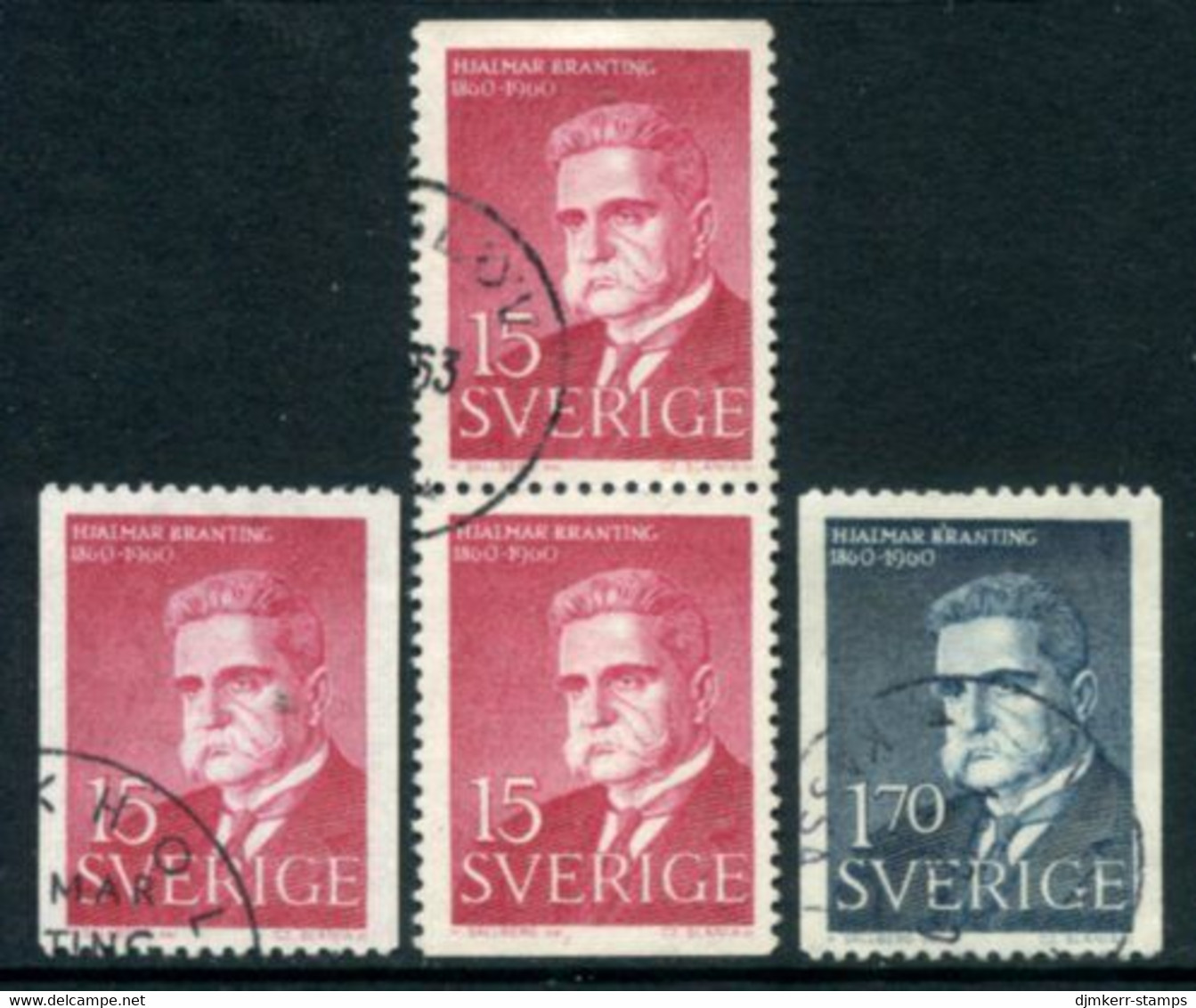 SWEDEN 1960 Branting Birth Centenary Used.  Michel 465-66 - Gebraucht