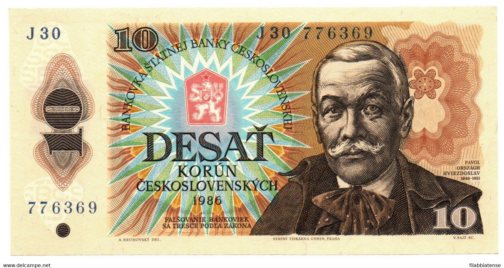 Cecoslovacchia - 10 Korun 1986 - Czechoslovakia