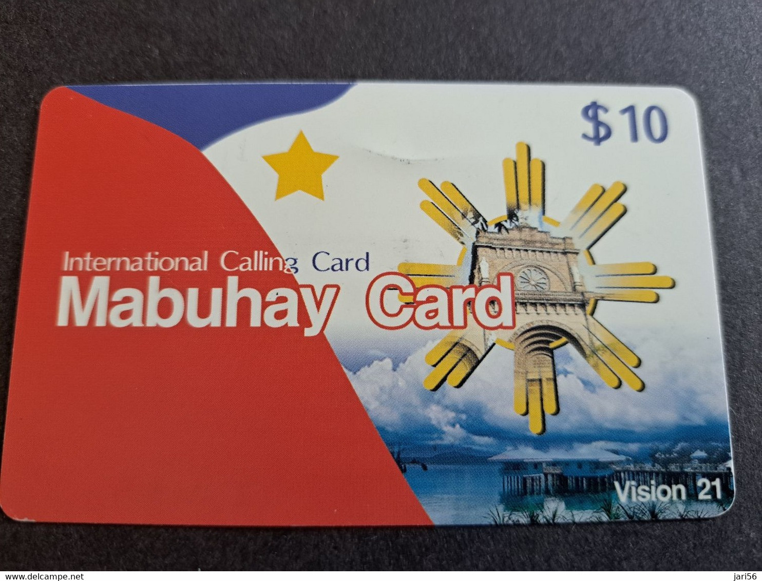 GUAM/ SAIPAN  PHONECARD    MABUHAY CARD / VISION 21  - $10,-  Fine Used  ** 10353 ** - Guam