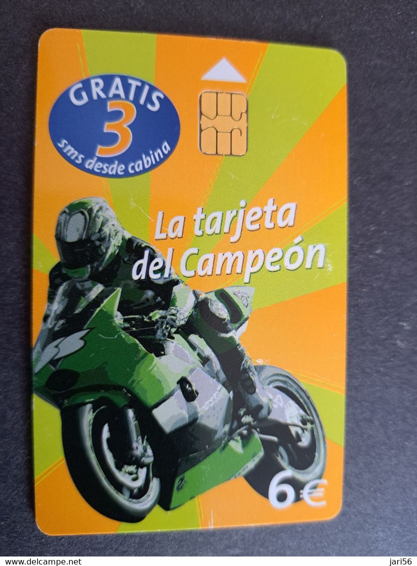 SPAIN/ ESPANA   6€ Motor Racer / LA TARJETA DEL CAMPEON   Fine Used  CHIP CARD  **10362** - Private Issues