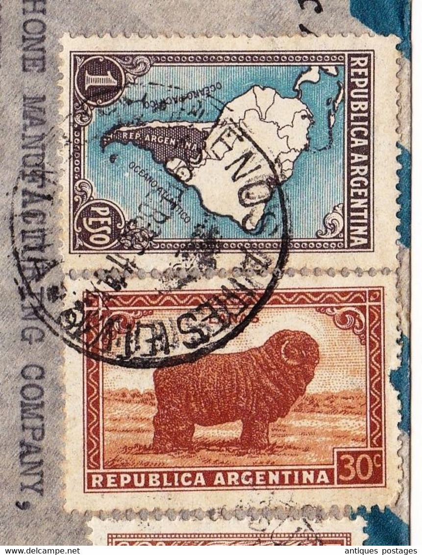 Certificada 1936  Buenos Aires Argentine Argentina Anvers Belgique Compañia Standard Electric Argentina Via Aérea - Covers & Documents