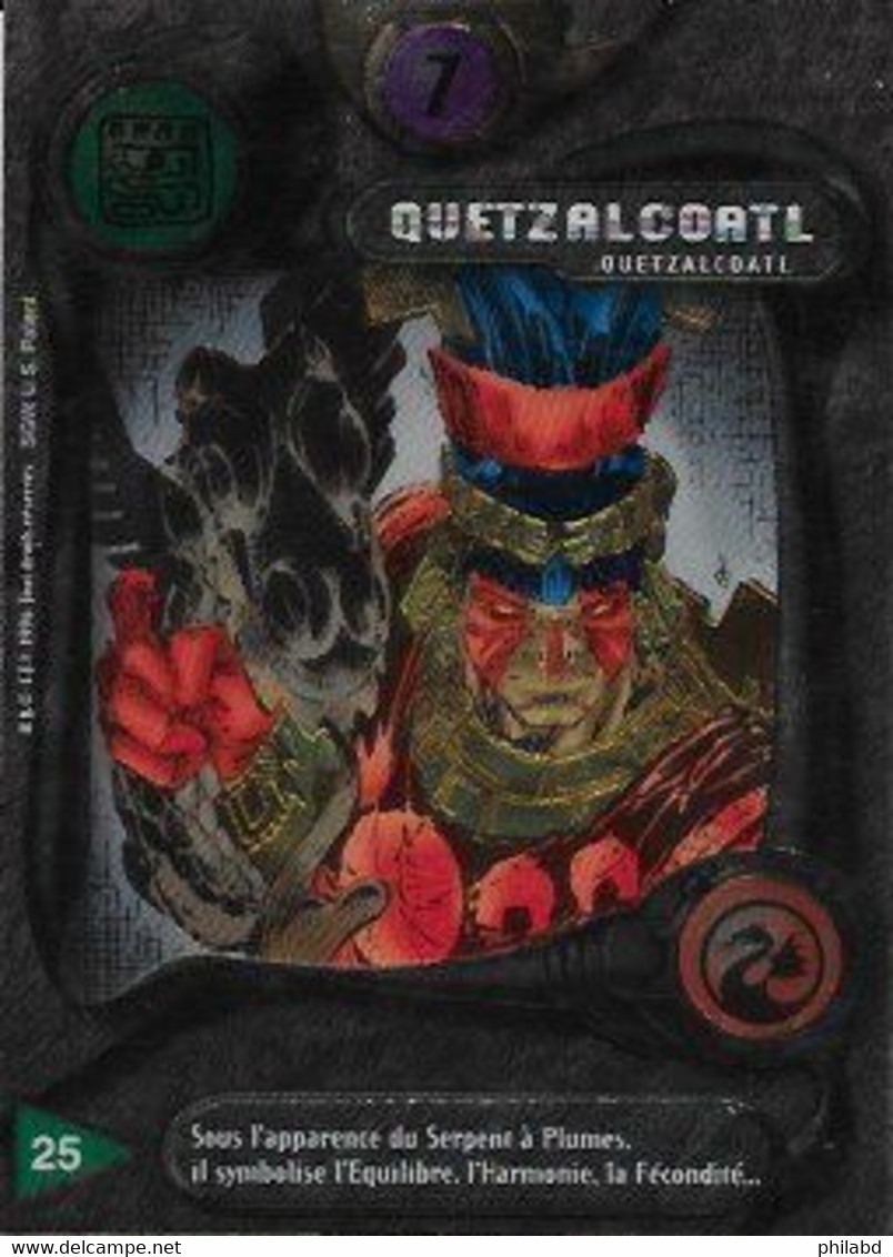 DEUS Carte Trad's N°25 QUETZALCOATL (brillante/shiny) - Avimages 1996 TB - Deus