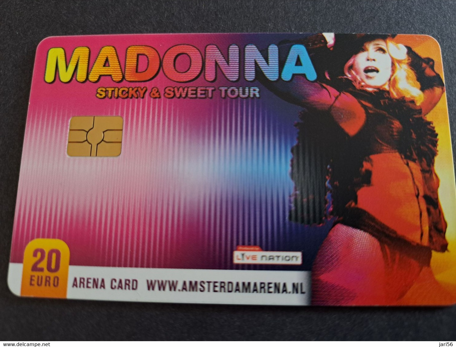 NETHERLANDS CHIPCARD € 20,-  ,- ARENA CARD / MADONNA STICKY SWEET TOUR  /MUSIC   - USED CARD  ** 10369** - öffentlich