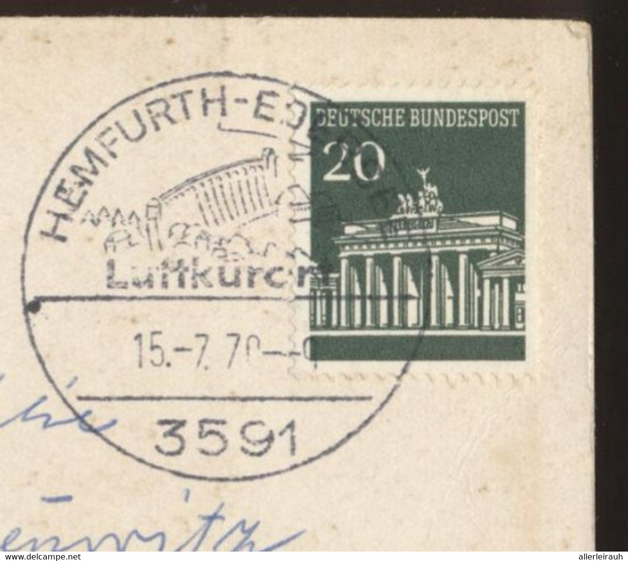 Schloß Waldeck - 1970 Gelaufen Sonderstempel Hemfurth-Edersee - Edersee (Waldeck)