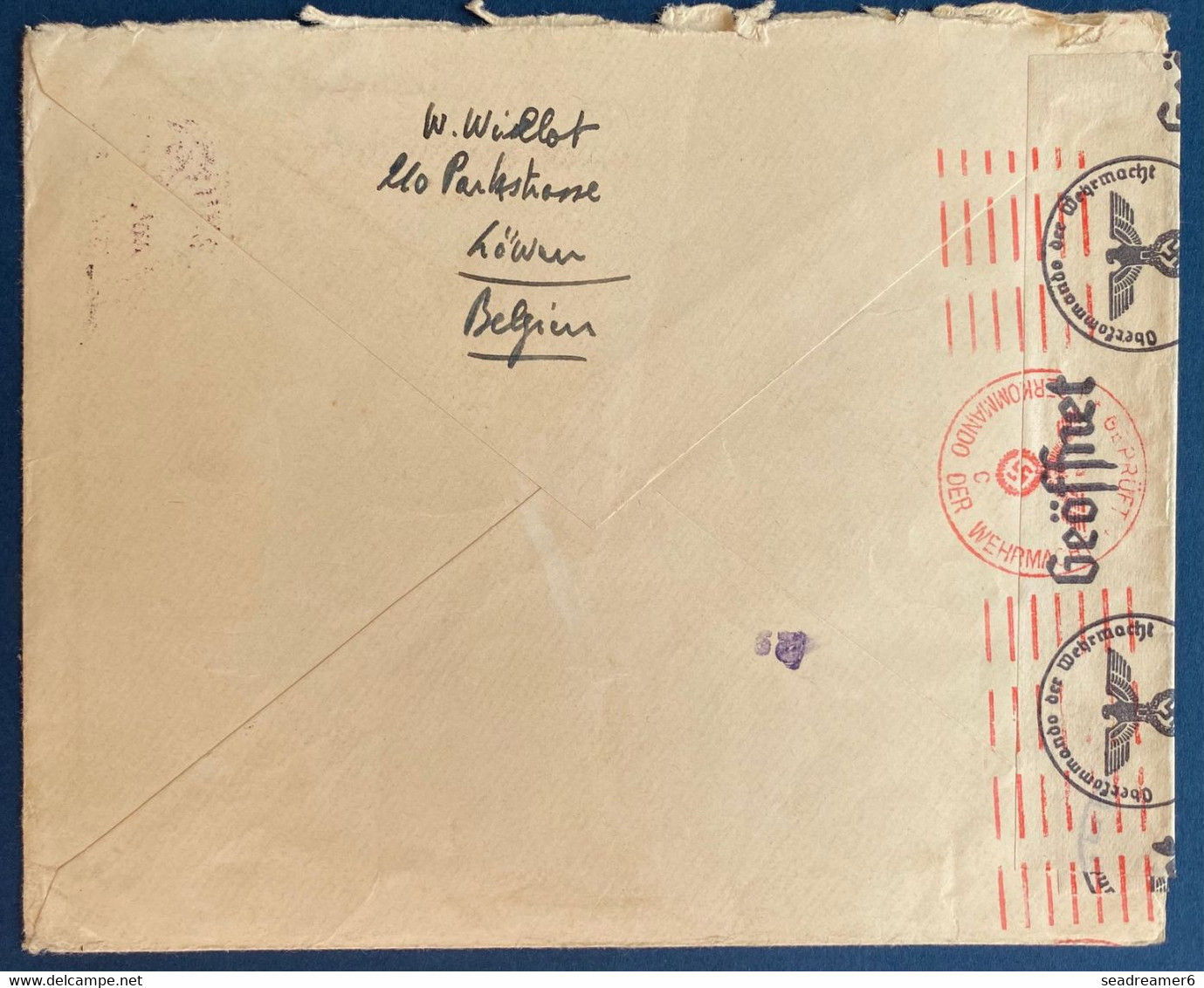 Belgique Lettre 1941 De Bruxelles Pour Mulhausen En Alsace Avec Censure Allemande TTB - 1929-1941 Groot Montenez