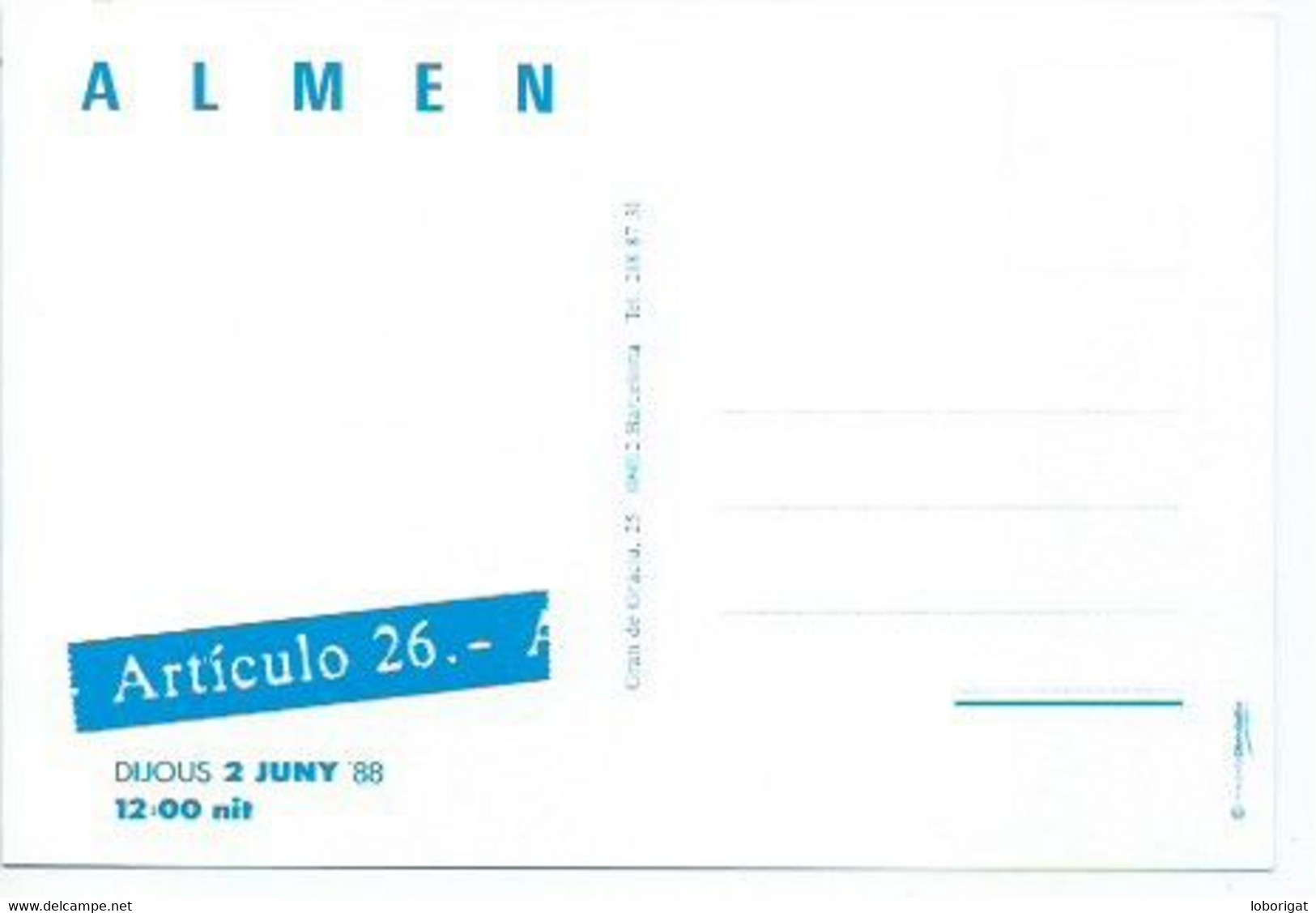 " ALMEN ".- ARTICULO 26.-  ANY 1988 - Inauguraciones