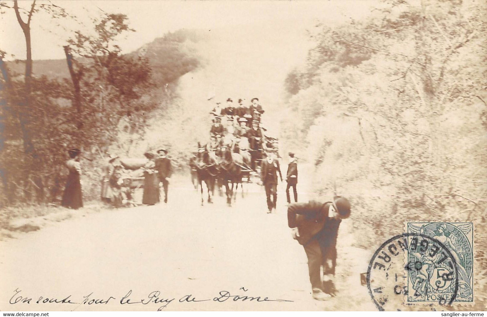 CPA 63 PUY DE DOME SUITE DE 3 CARTES PHOTO REPRESENTANT DES DILIGENCES SOUS LA NEIGE - Altri & Non Classificati