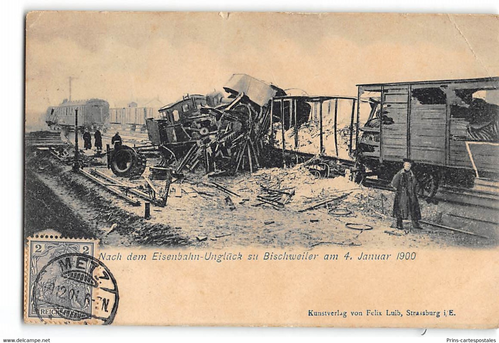 CPA 67 Bischweiler Accident De Train Du 4 Janvier 1900 Catastrophe - Bischwiller