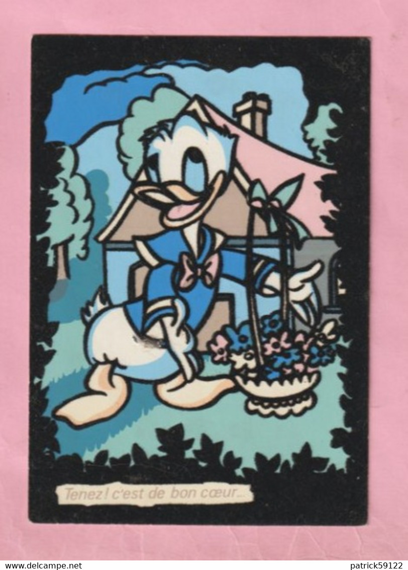 WALT DISNEY  " DONALD - TENEZ C'EST DE BON COEUR " CARTE COLOREE / FEUTREE - EDITIONS KROMA - SEPHERIADES - Comics