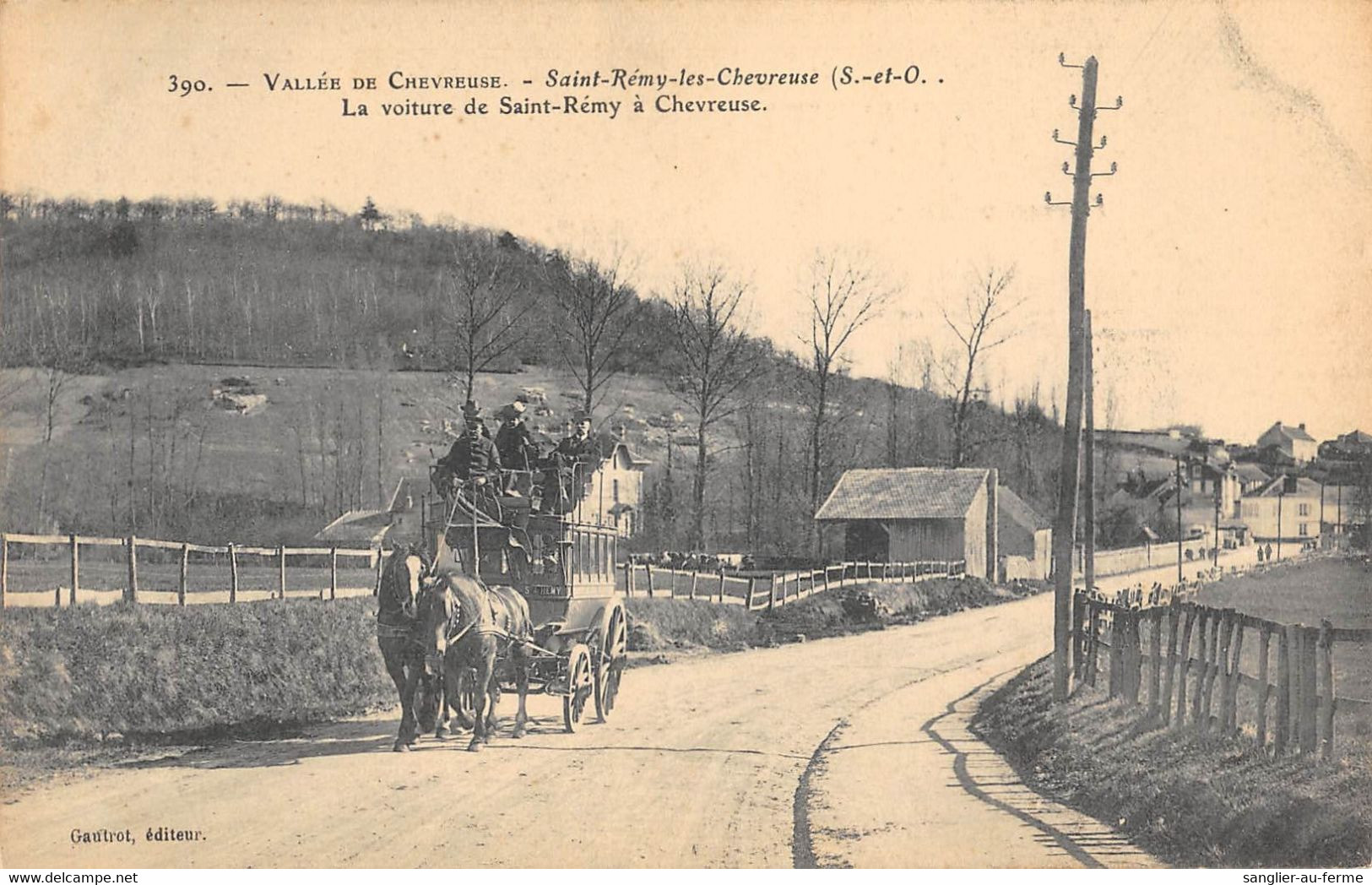 CPA 78 VALLEE DE CHEVREUSE SAINT REMY LES CHEVREUSE LA VOITURE DE SAINT REMY A CHEVREUSE (DILIGENCE - Le Vésinet