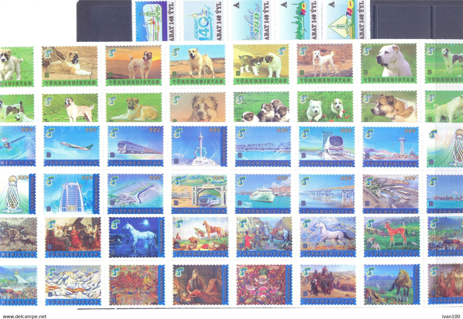 2021. Turkmenistan, Complete Year Set 2021, 203 Stamps, Mint/** - Turkmenistan