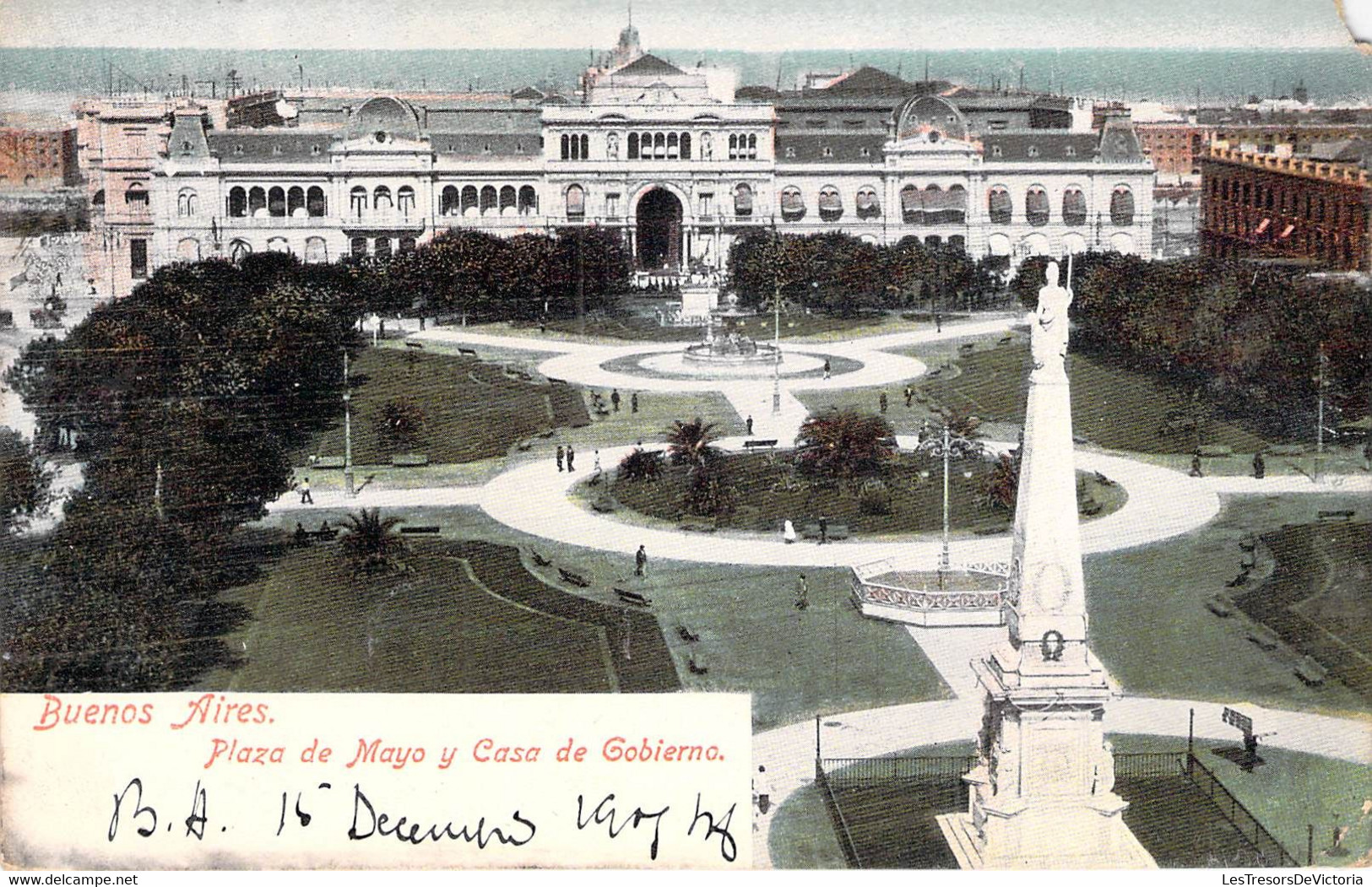 CPA BUENOS AIRES - Plaza Y Avenida De Mayo - Argentina