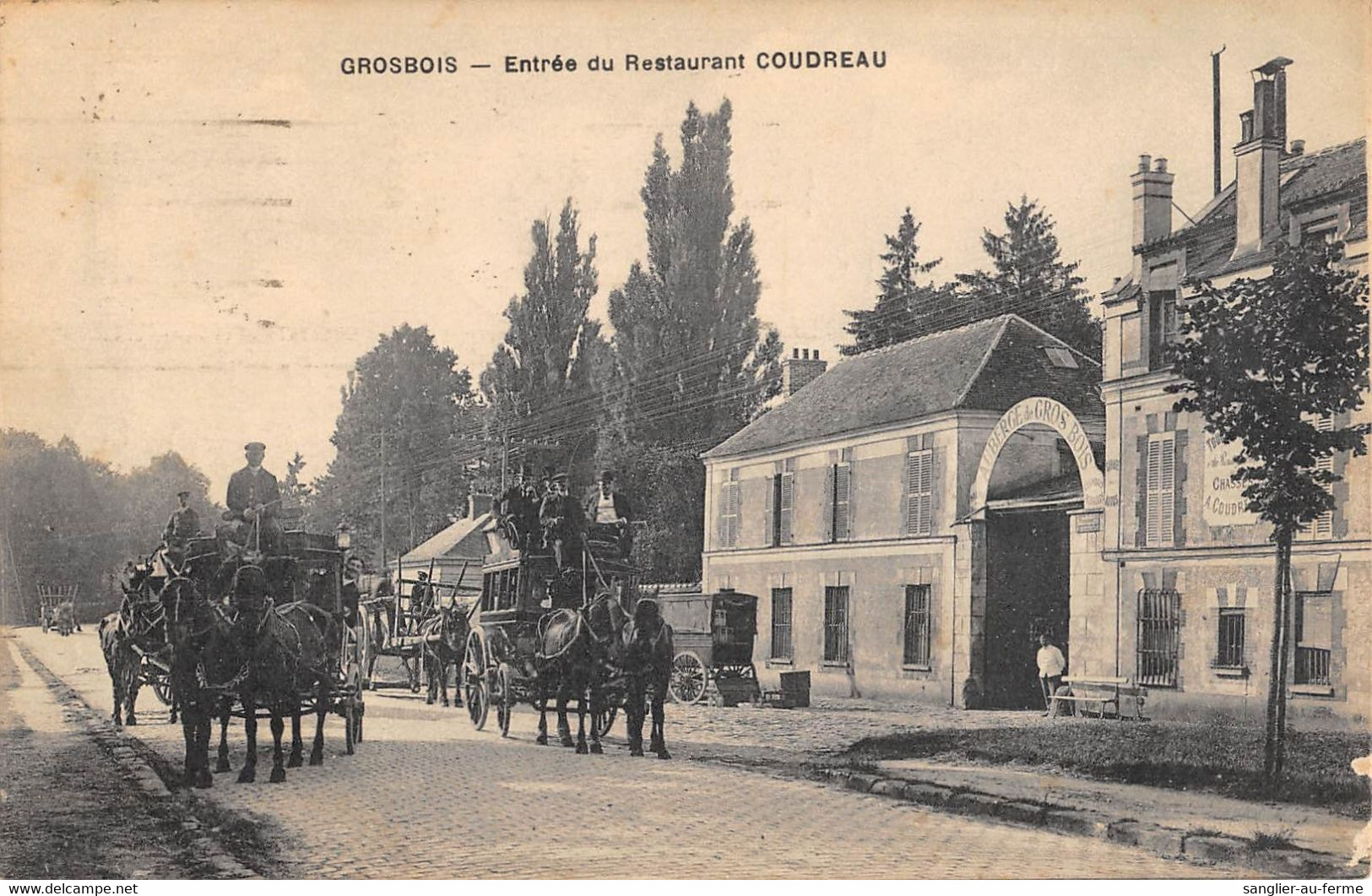 CPA 94 GROSBOIS ENTREE DU RESTAURANT COUDREAU - Sonstige & Ohne Zuordnung