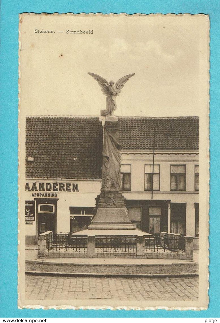 * Stekene (Land Van Waas - Oost Vlaanderen) * (Papeterie St Amand - Uitg Drukk. Van Hoye) Standbeeld, Statue - Stekene